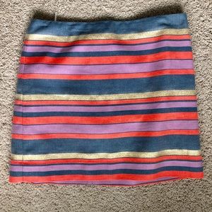 J. Crew Striped Mini Skirt